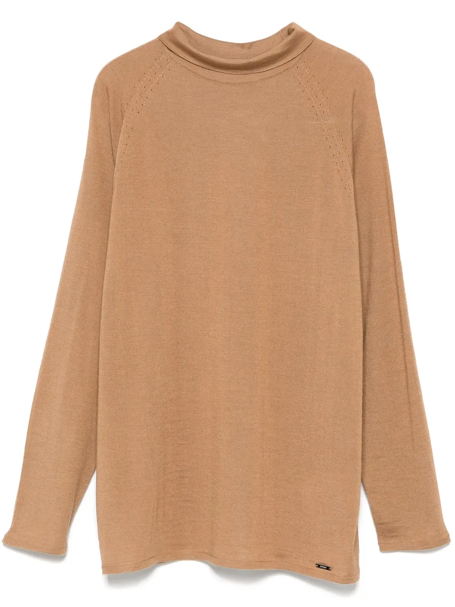 pointelle-trim sweater 2