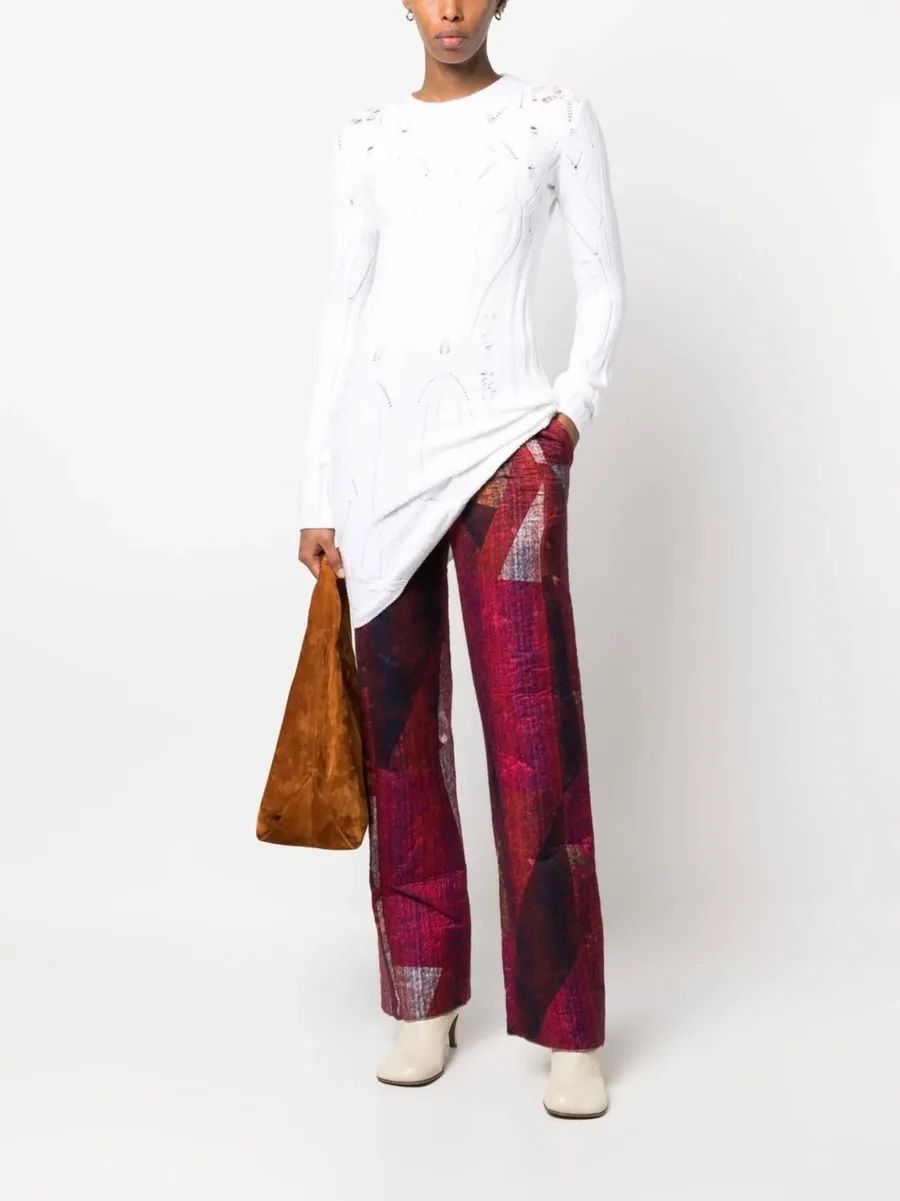 open-knit long-line jumper 3