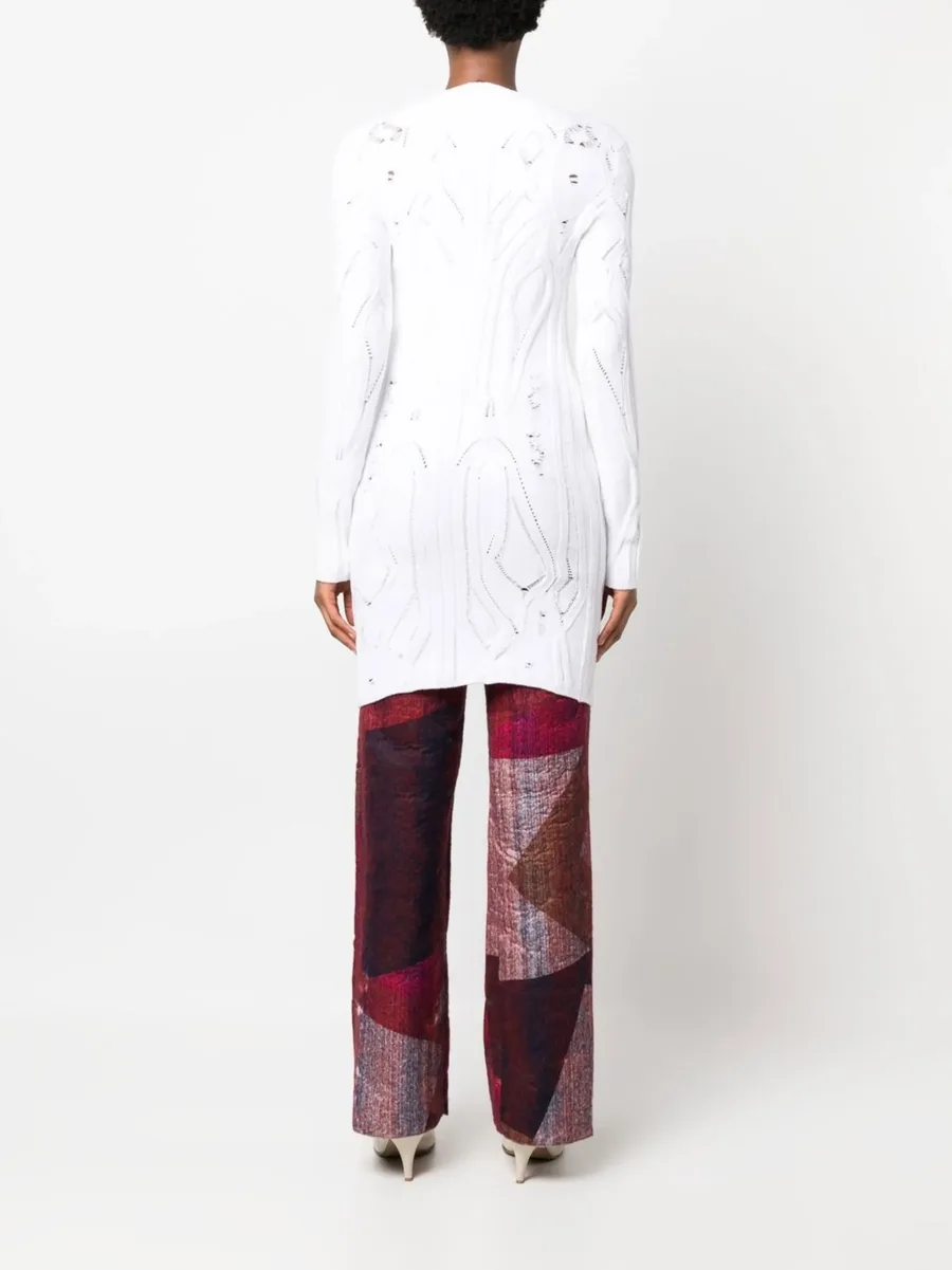 open-knit long-line jumper 8