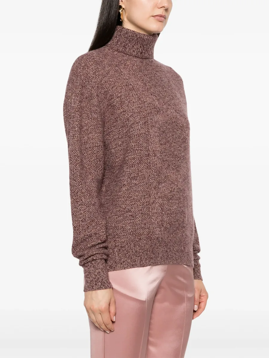 roll-neck speckle-knit jumper 6