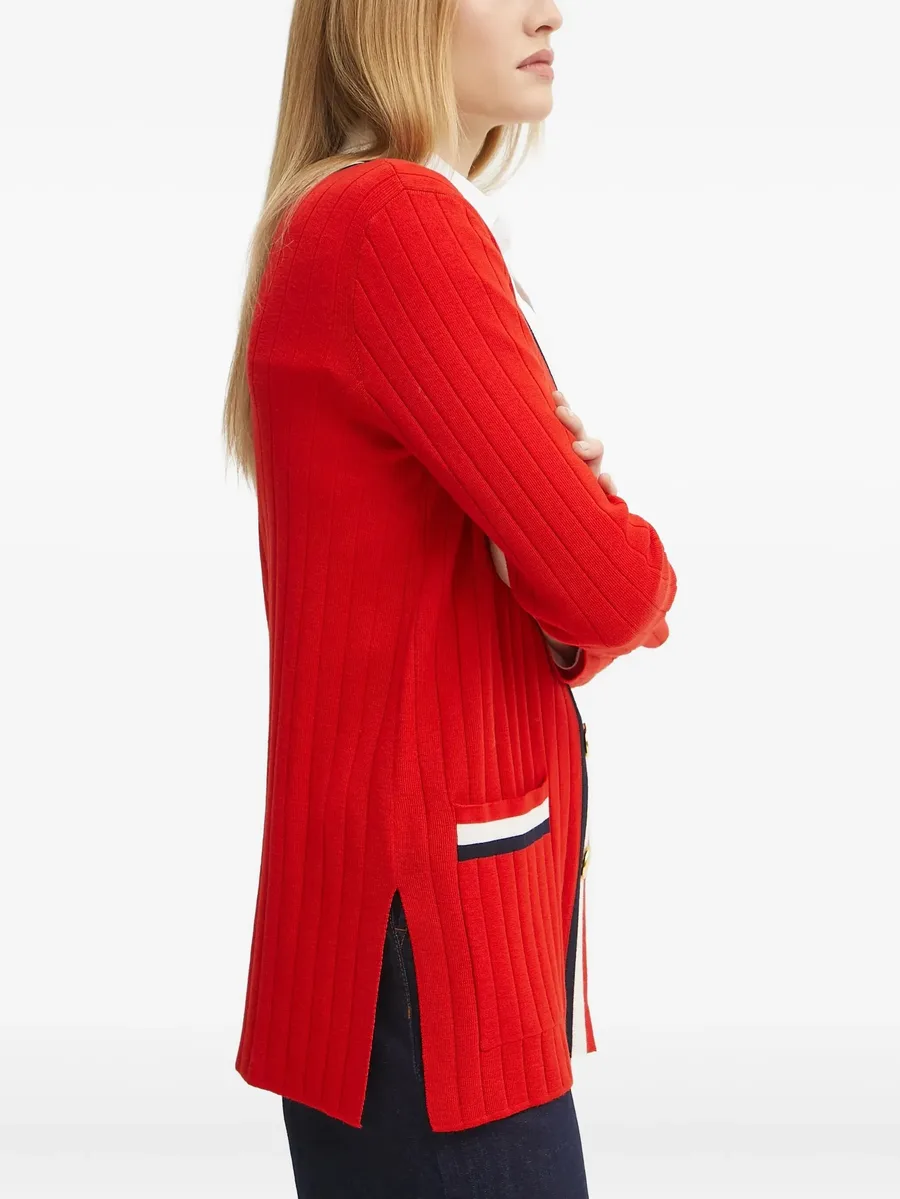 ribbed-knit button cardigan 6