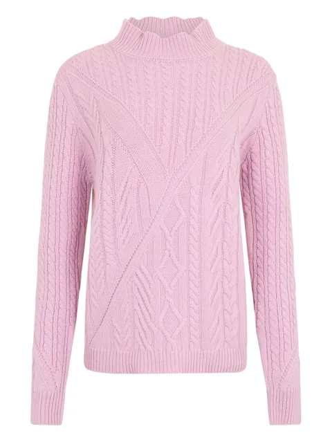 cable-knit sweater
