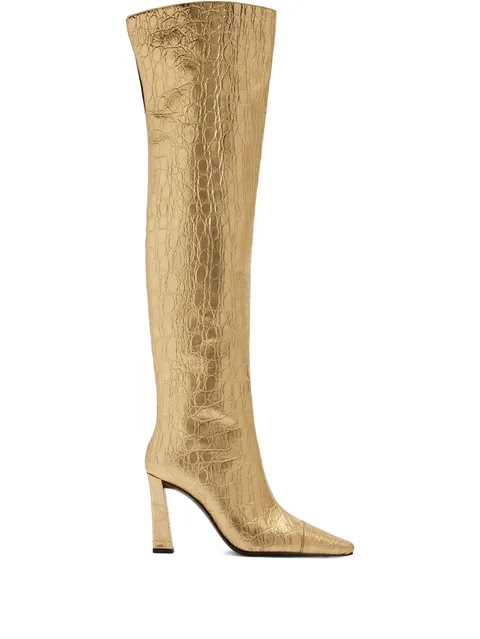 90mm Janiee crocodile-print boots