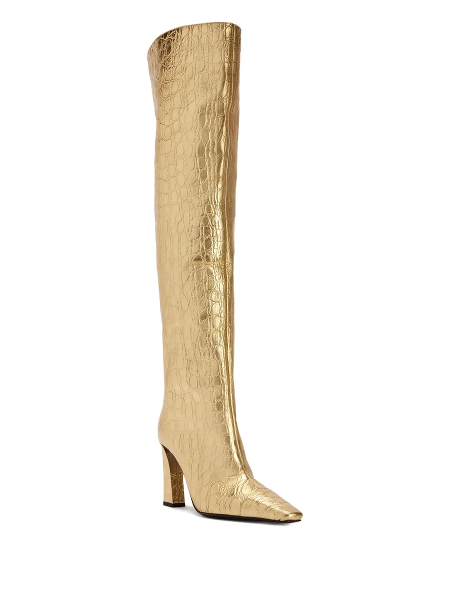 90mm Janiee crocodile-print boots 4