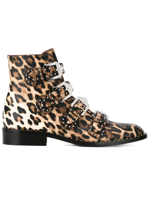 leopard print boots