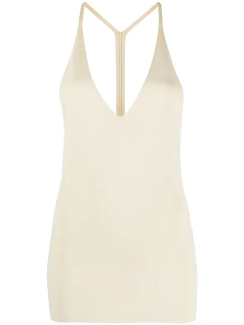 knitted wool-blend tank top
