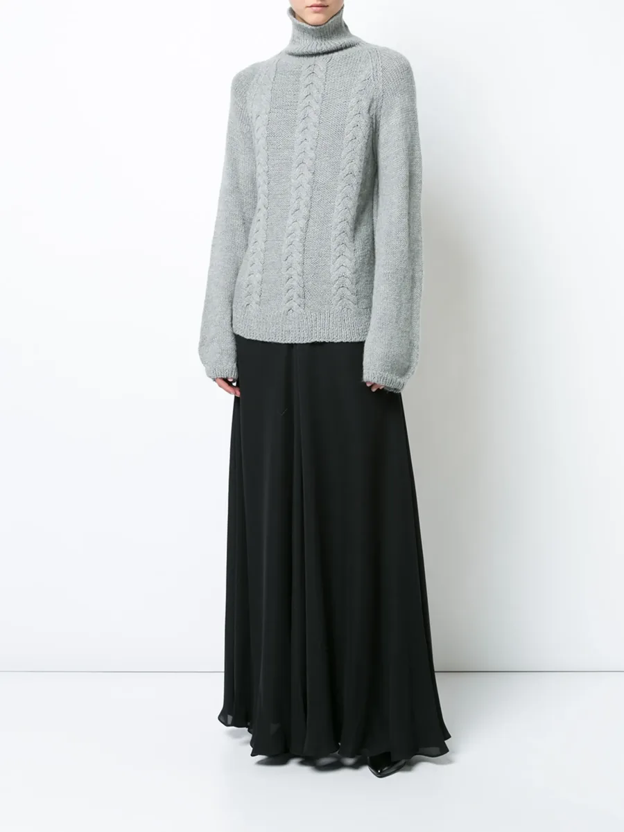 cable-knit turtleneck jumper 4
