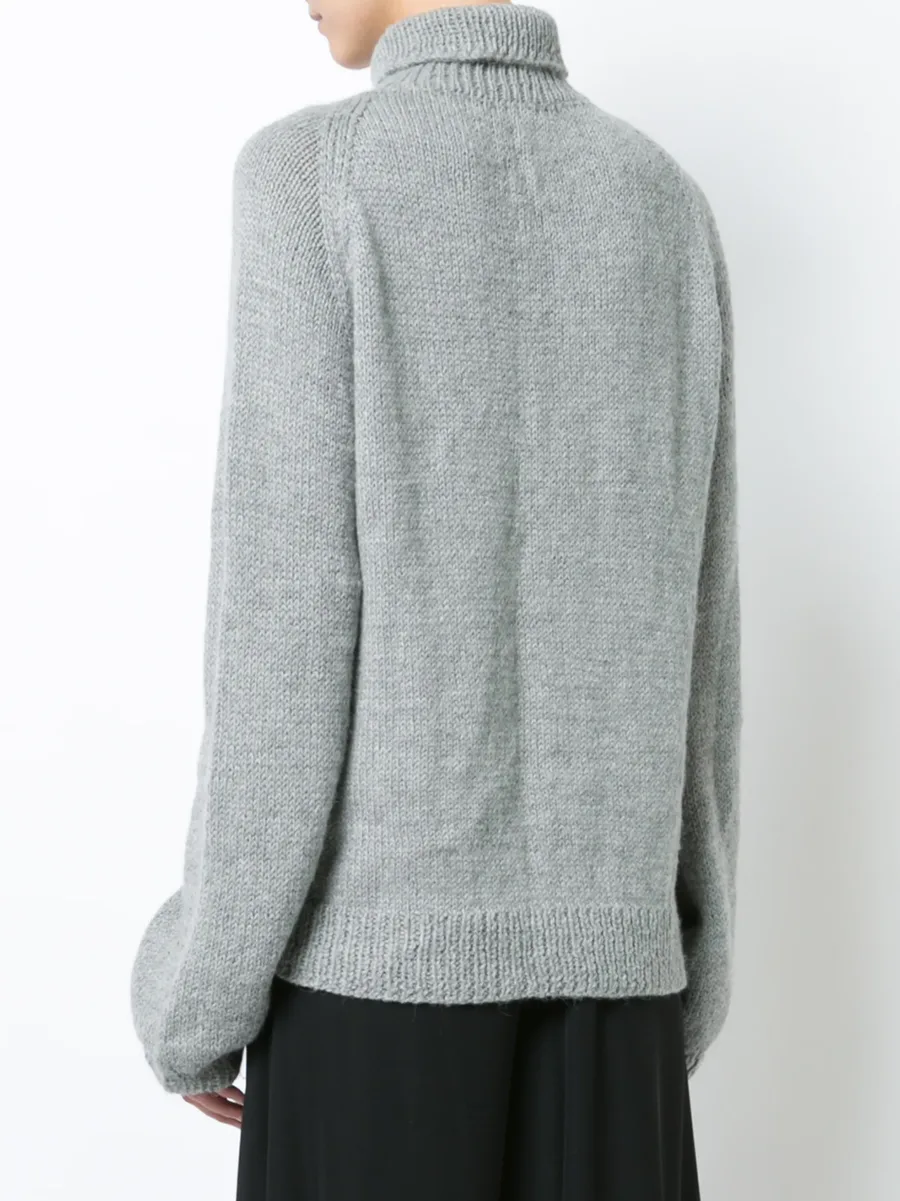 cable-knit turtleneck jumper 7