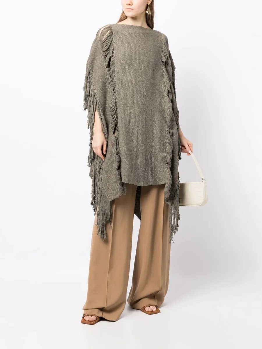 lace fringe-detail tunic 3