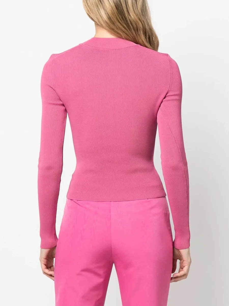 ribbed-knit cut-out jumper 8