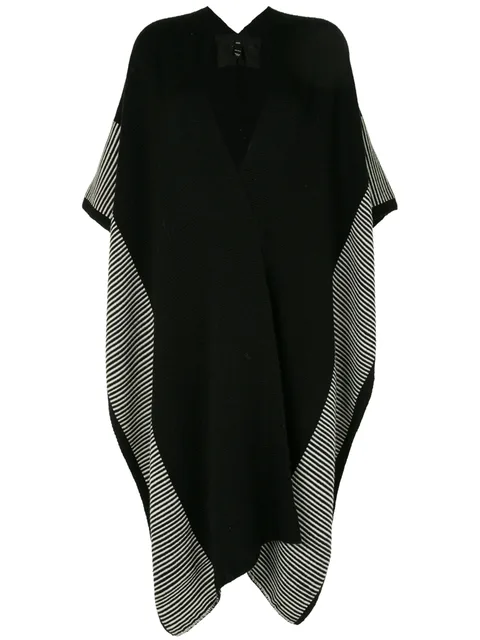 striped edge long duster