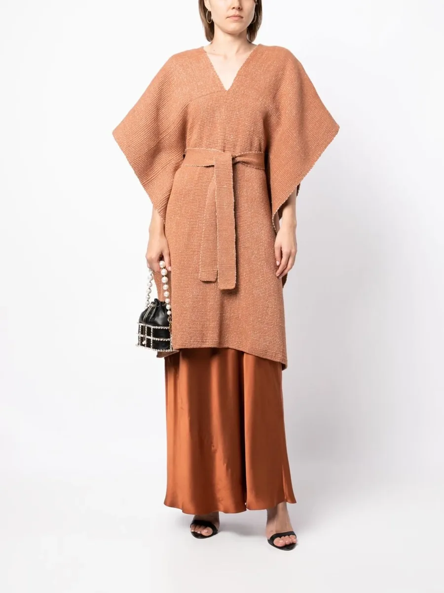 Solid tied-waist kaftan 4
