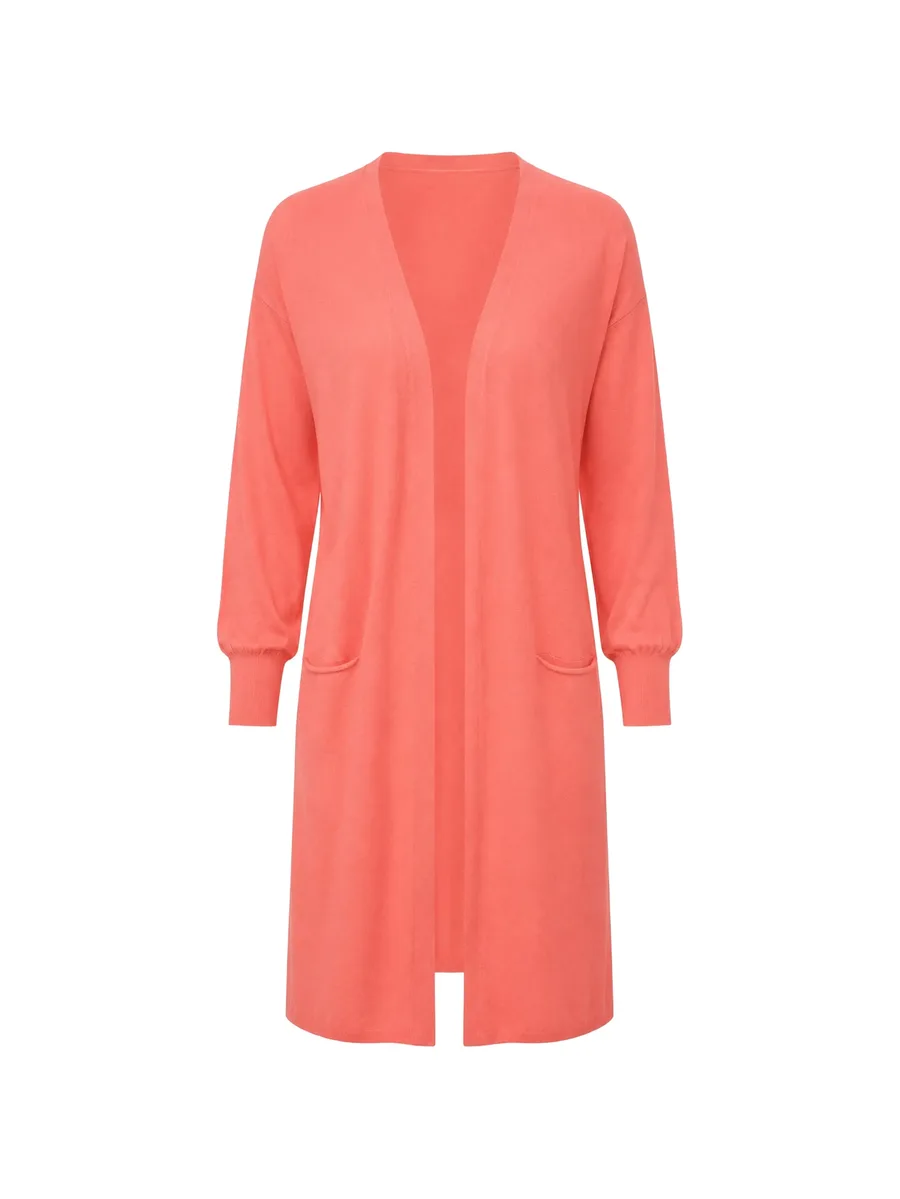 cotton-piqué ribbed-cuff cardigan 2