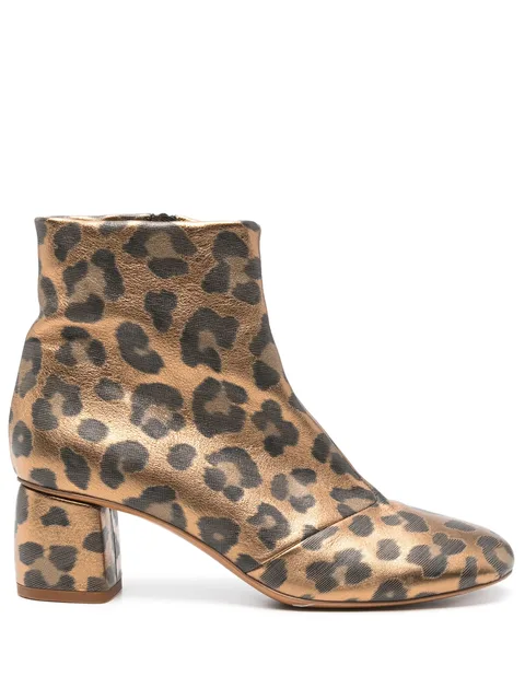leopard-print ankle boots