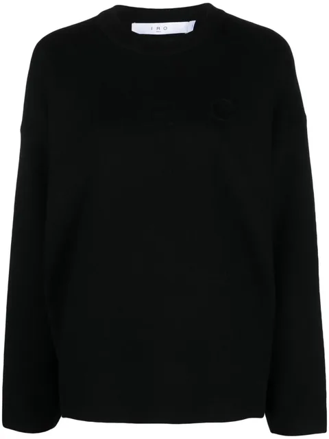 intarsia knit-logo jumper