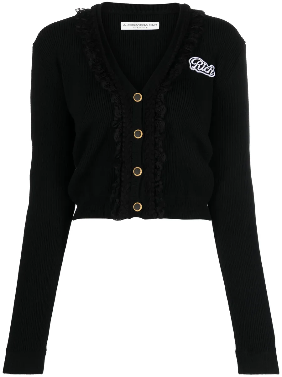 Rich ribbed-knit cardigan 2