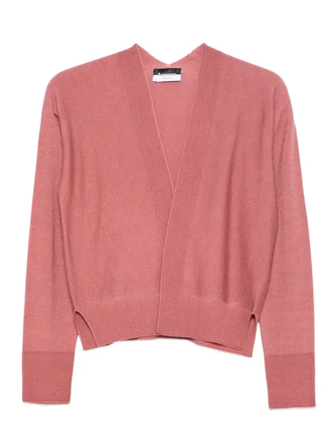 side-split cropped cardigan