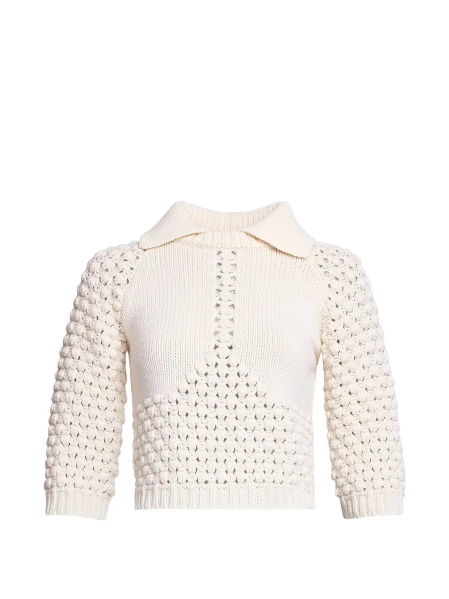 polo-collar sweater 1