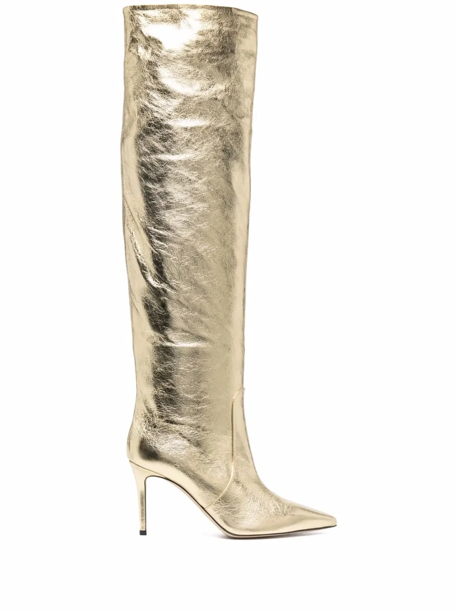 x Brian Atwood Carra metallic-effect boots 1