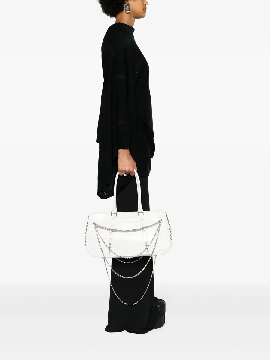 chain-detail leather shoulder bag 3