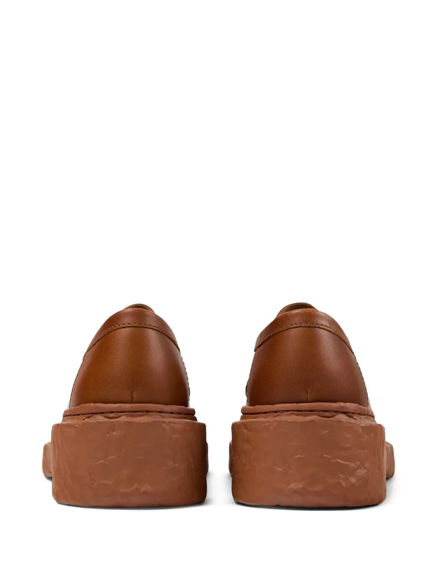 lace-up leather platform shoes 6
