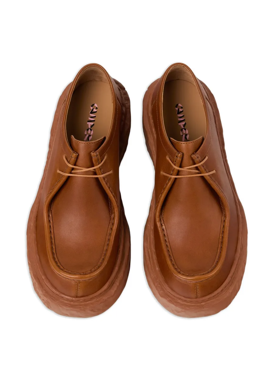 lace-up leather platform shoes 7