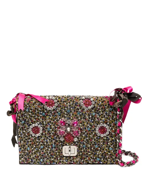 crystal-embellished shoulder bag