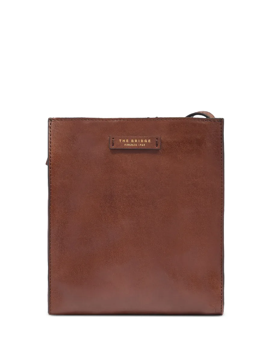 small logo-plaque leather shoulder bag 1