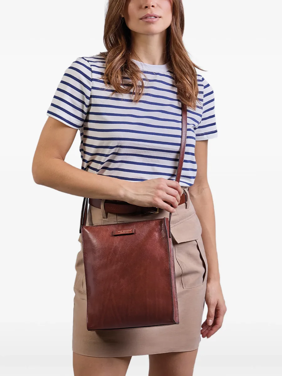 small logo-plaque leather shoulder bag 3