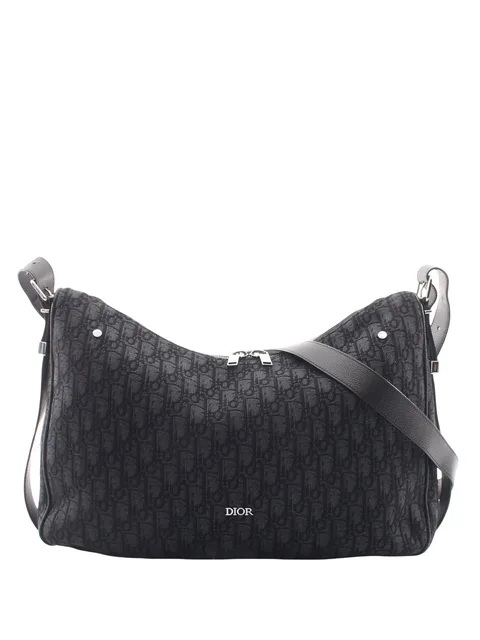 2025 Large Oblique Canvas Slider Zipped Hobo crossbody bag
