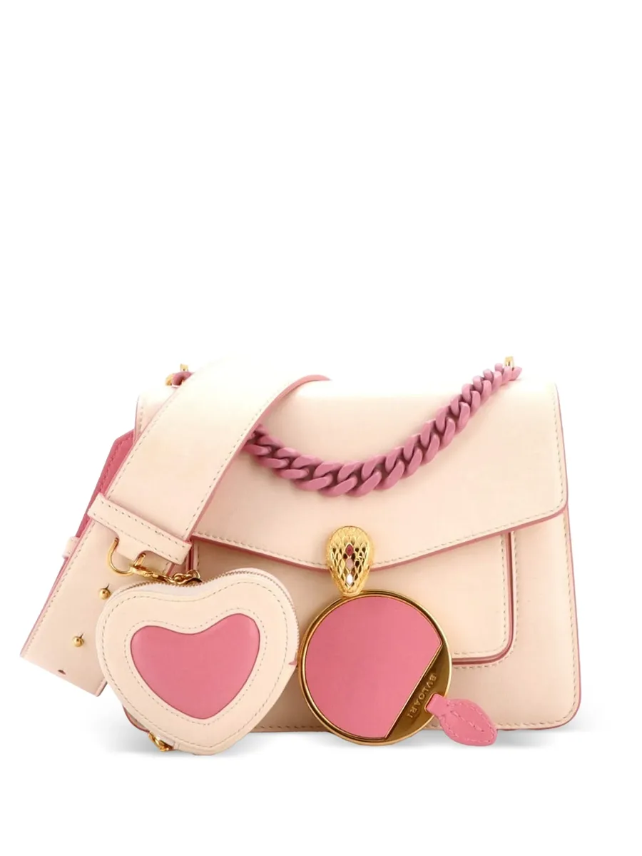 маленькая сумка через плечо Serpenti Forever Maxi Chain Heart Pouch Leather 2