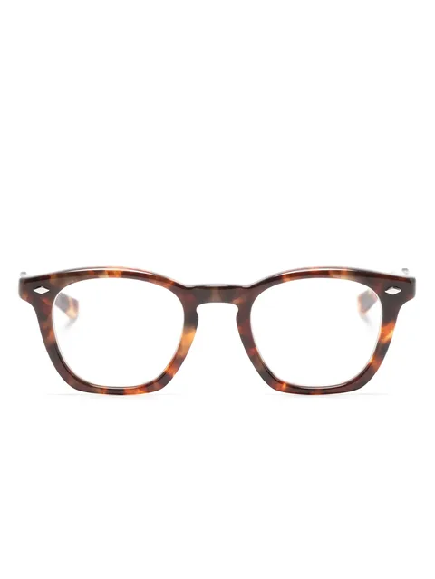 tortoiseshell round-frame sunglasses