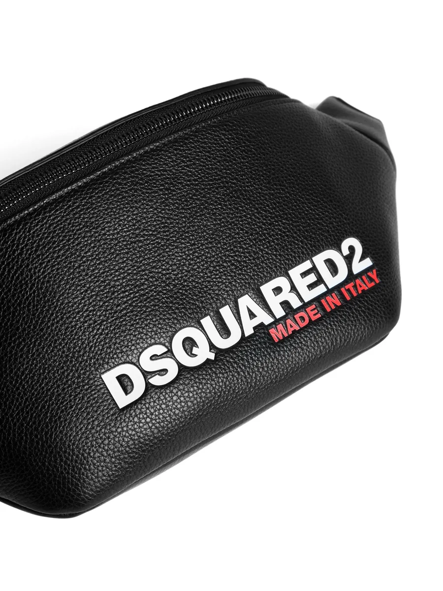 logo-print leather belt bag 6