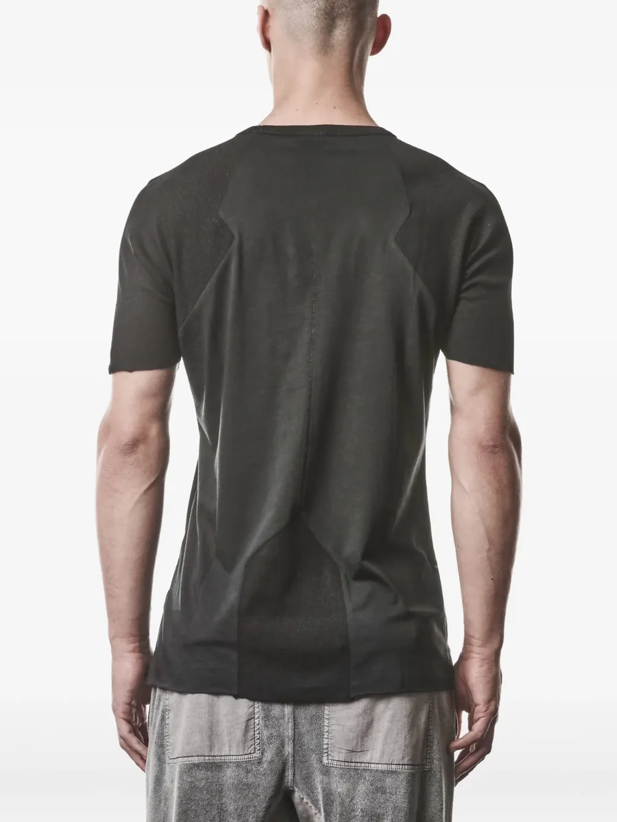 ribbed-panel T-shirt 5