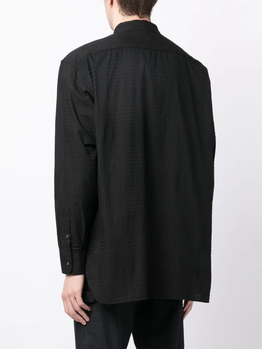 patterned jacquard long-sleeve shirt 8