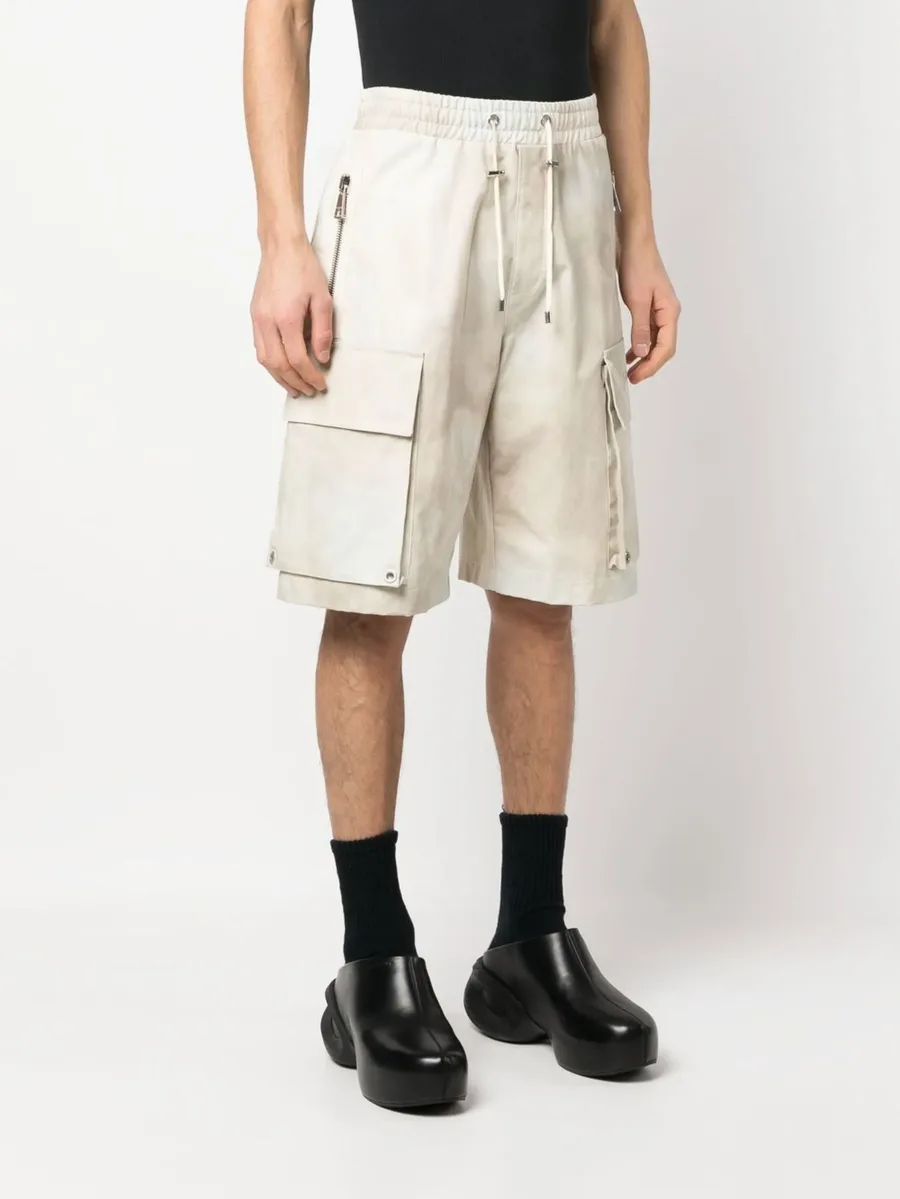 faded-effect cotton cargo shorts 6