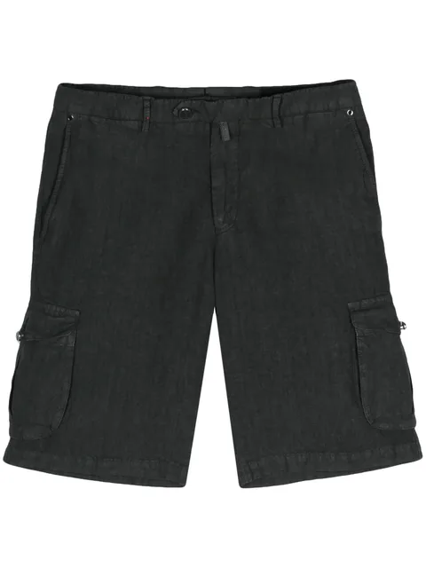 linen chambray cargo shorts