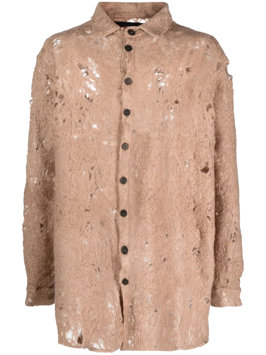 raw-cut finish long-sleeve shirt 2