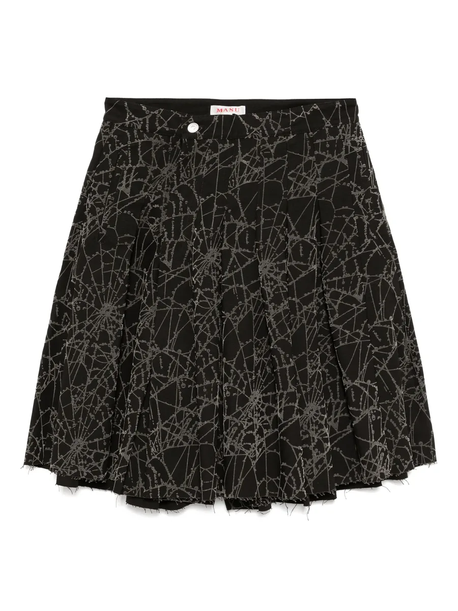 flocky-web pleated shorts 1