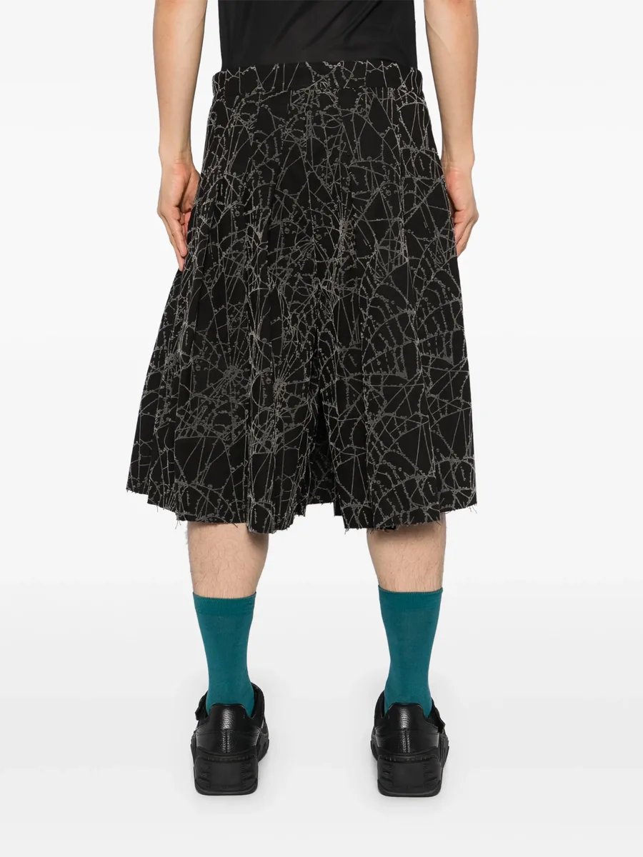 flocky-web pleated shorts 8