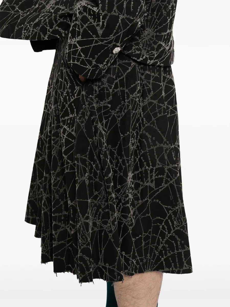 flocky-web pleated shorts 9