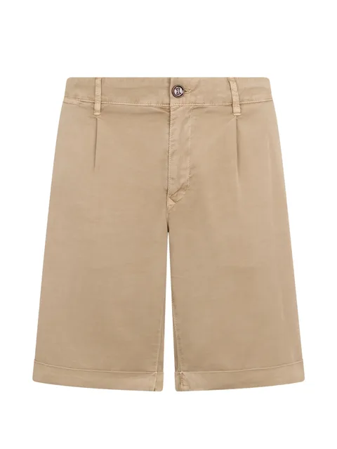 pleat turn-up shorts