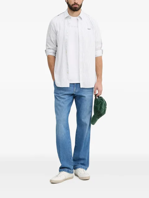 logo-patch straight-leg jeans
