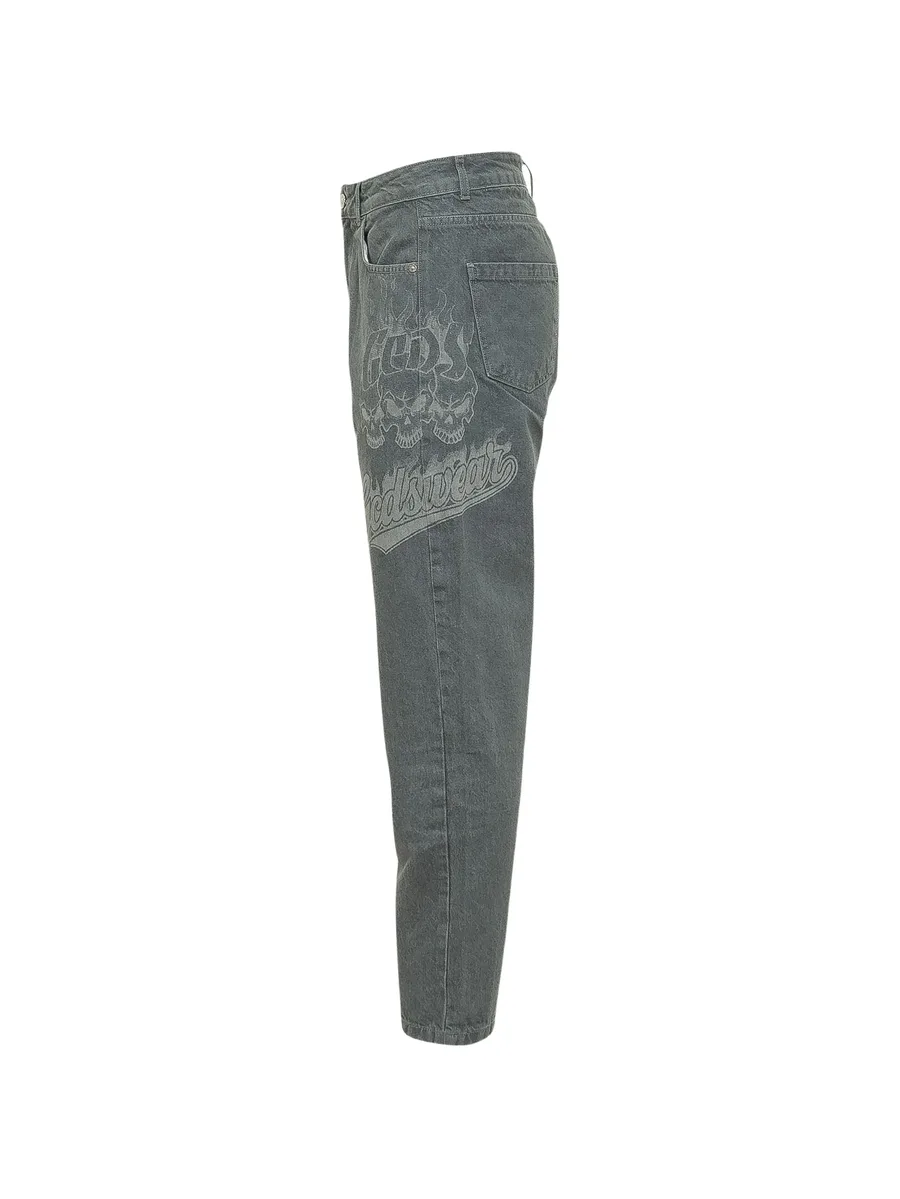 flame-detail jeans 5