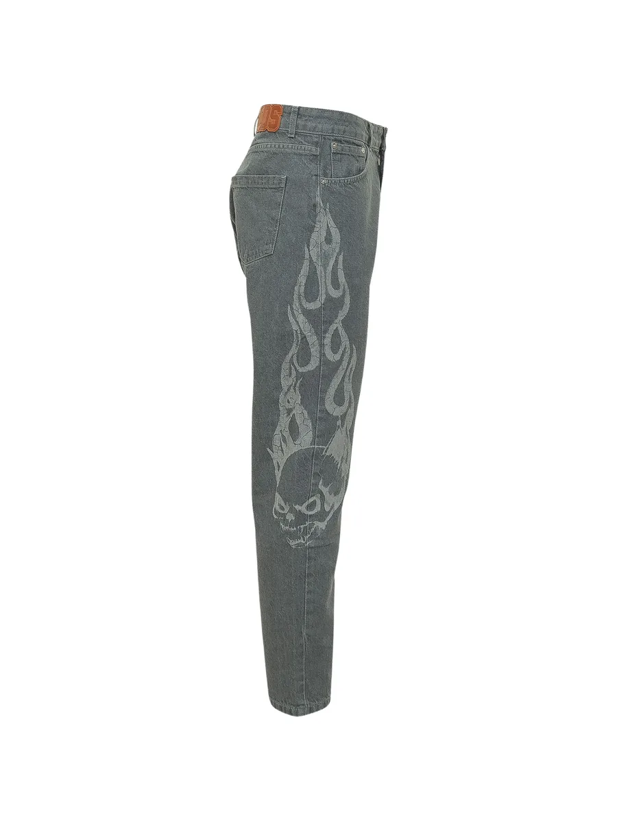 flame-detail jeans 8