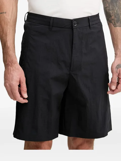 logo-plaque elasticated-waistband shorts