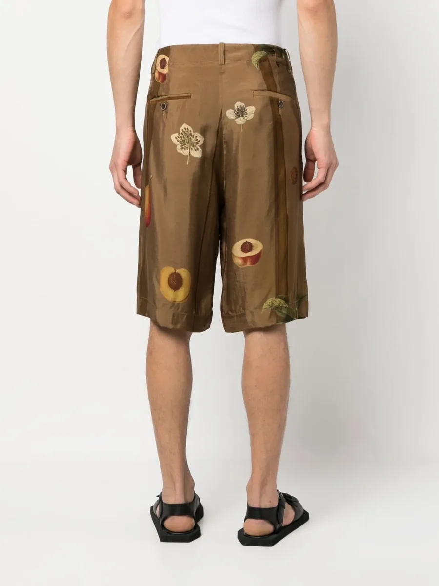 fruit-print detail shorts 8