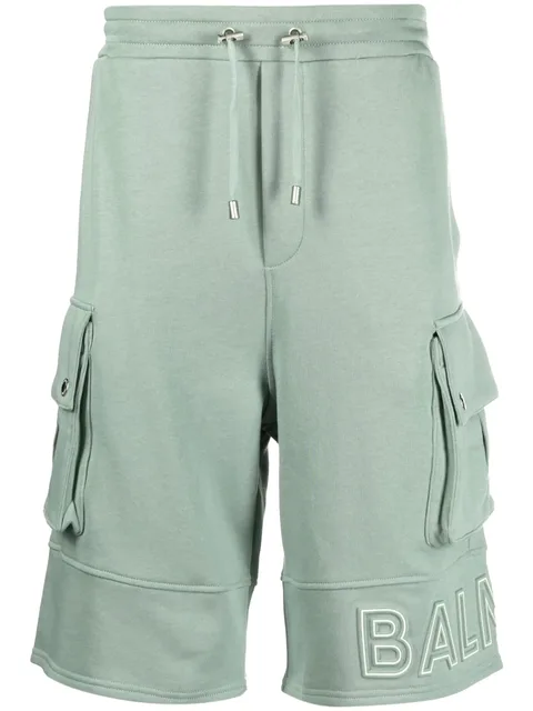 embossed-logo cotton bermuda shorts