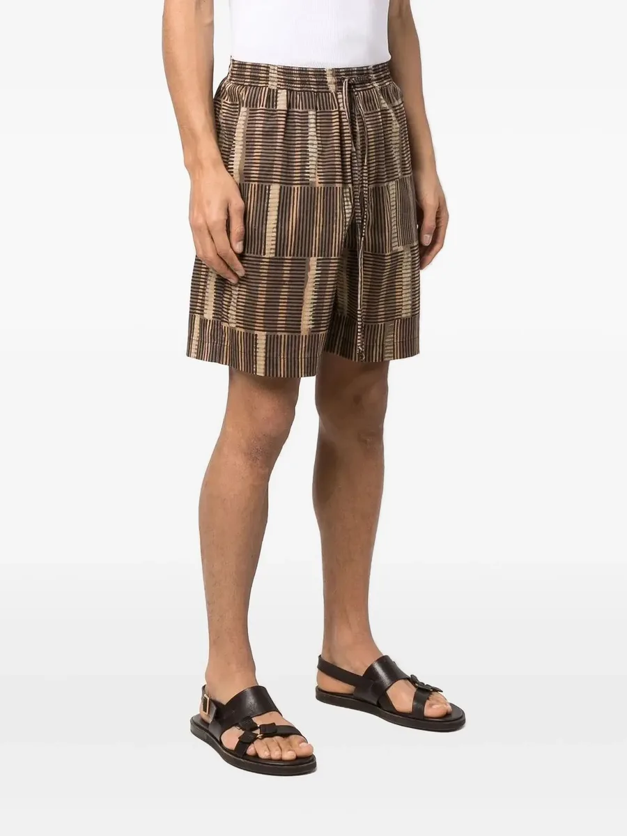 Striped elasticated-waist Shorts 6