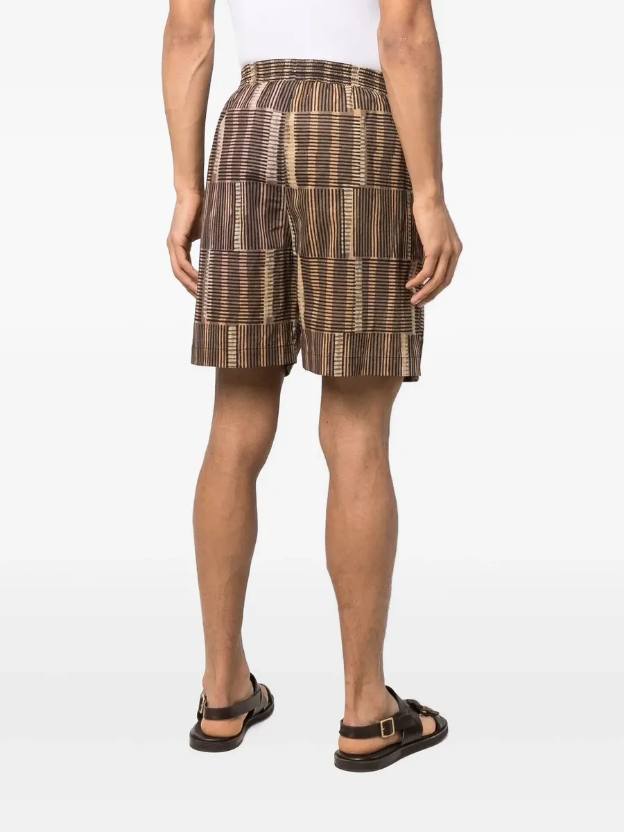 Striped elasticated-waist Shorts 7